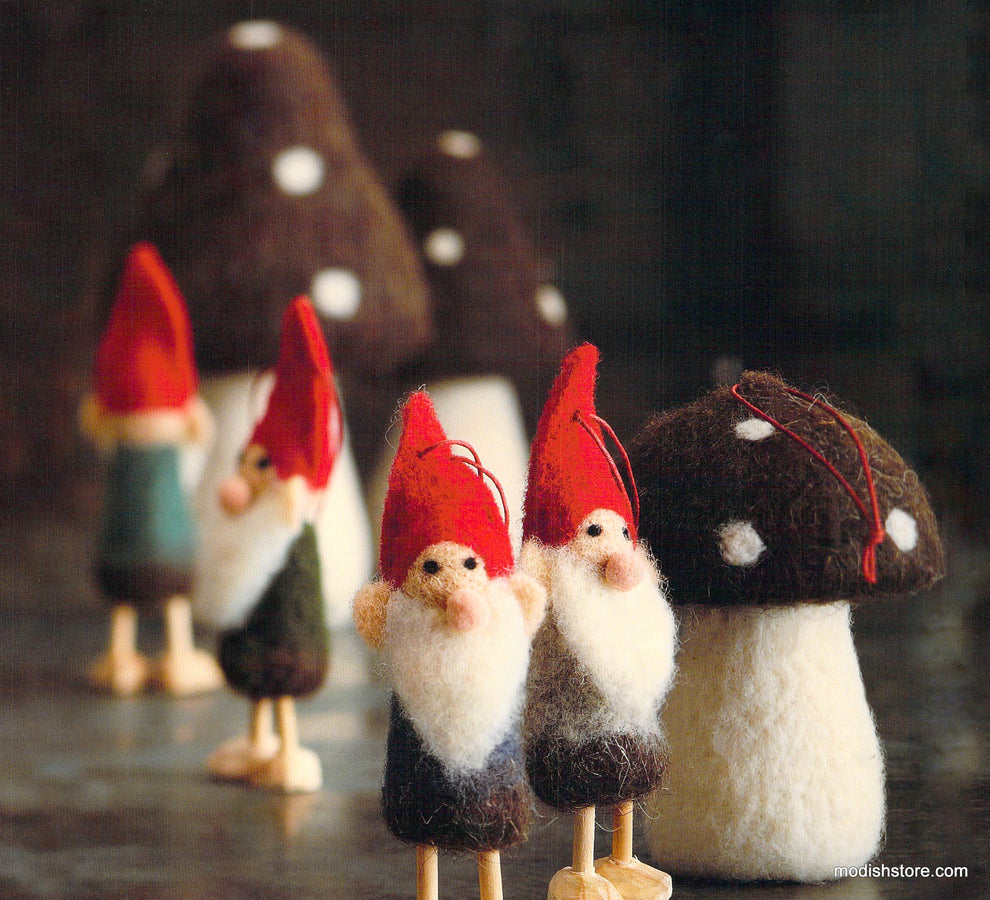 Roost Magical Mushroom Ornaments - Set Of 5