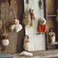 Roost Jute Owl Ornaments - Set Of 9
