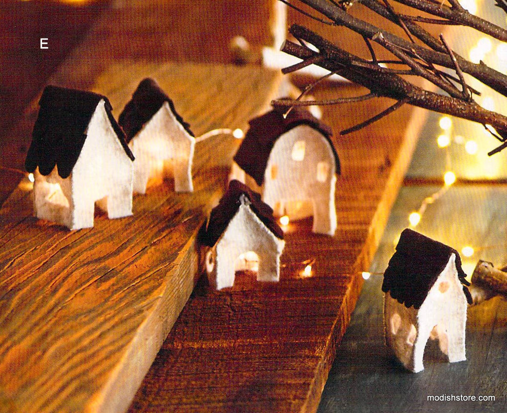 Roost Felt Village Light Covers - Set Of 5