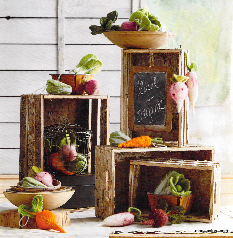 Roost Felted Veggie Ornament Collection