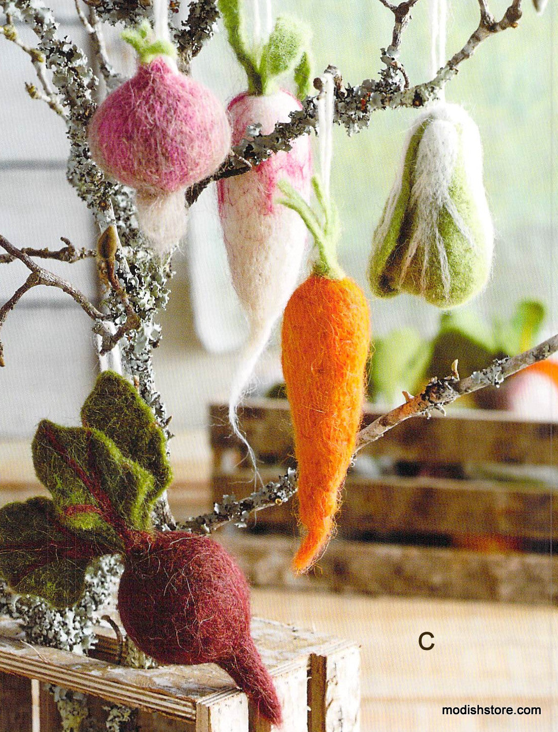 Roost Felted Veggie Ornament Collection