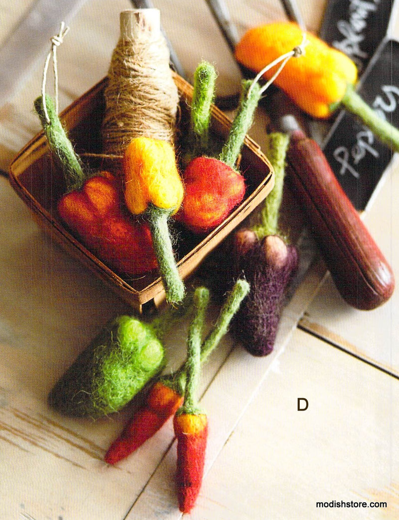 Roost Felted Veggie Ornament Collection
