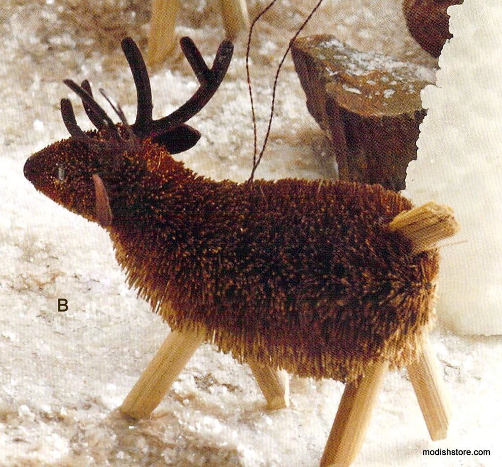 Roost Bruce the Moose & Brushy Reindeer Ornaments