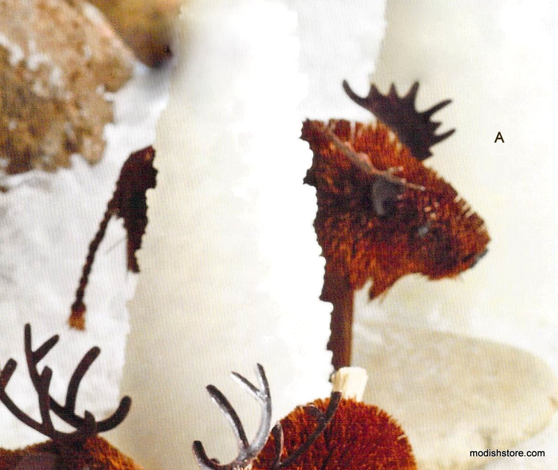 Roost Bruce the Moose & Brushy Reindeer Ornaments