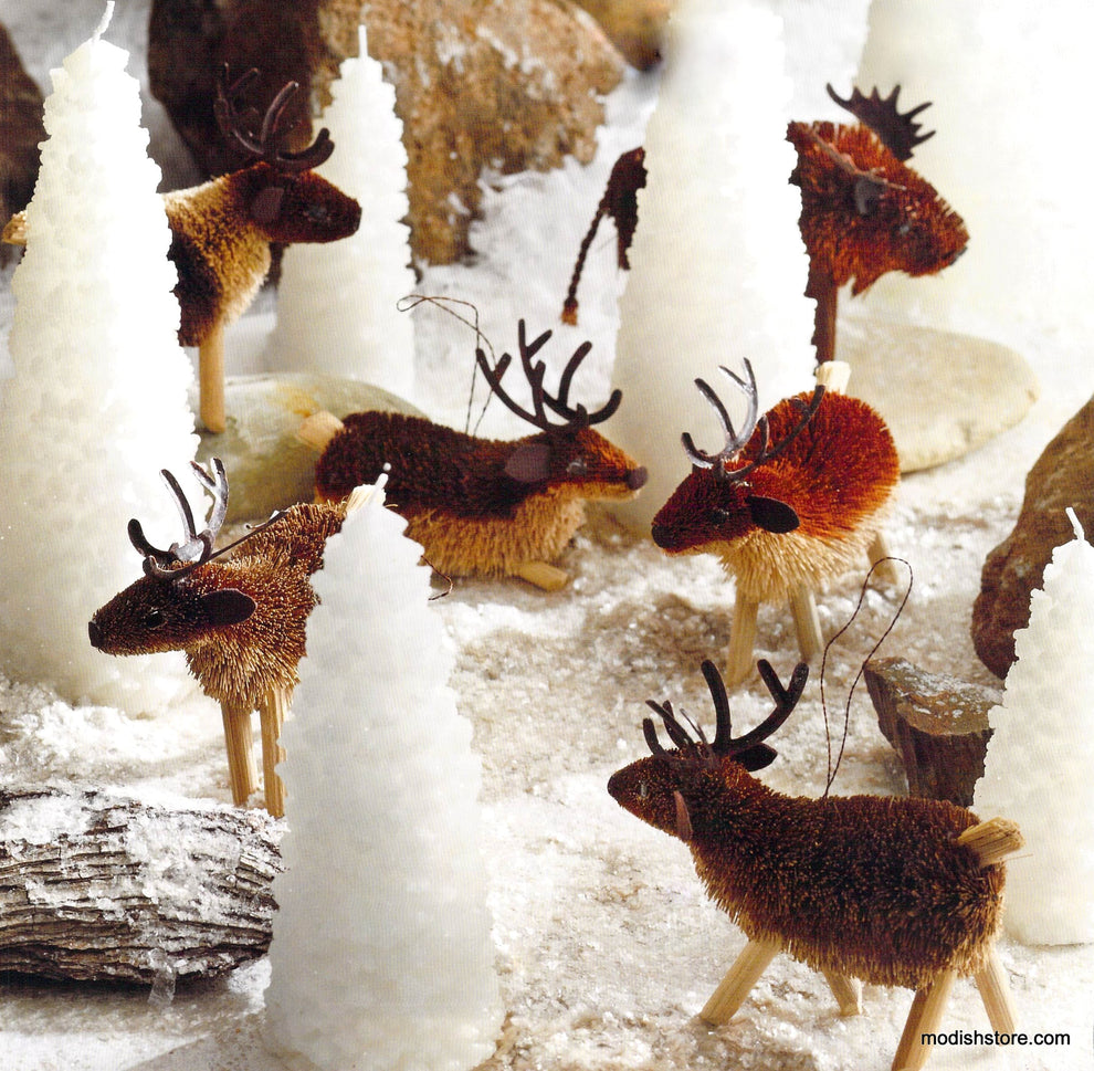 Roost Bruce the Moose & Brushy Reindeer Ornaments
