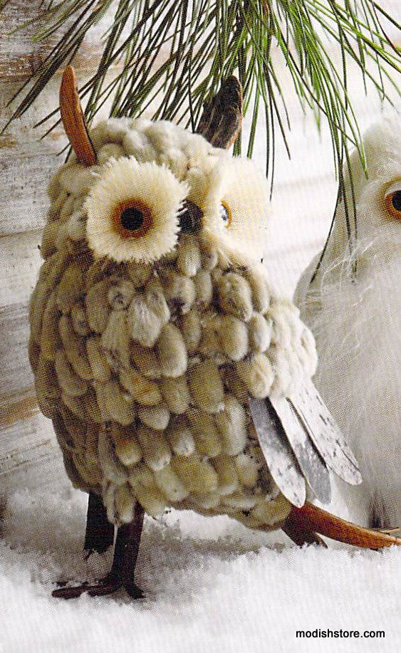 Roost Botanic Owl Ornaments - Set of 3