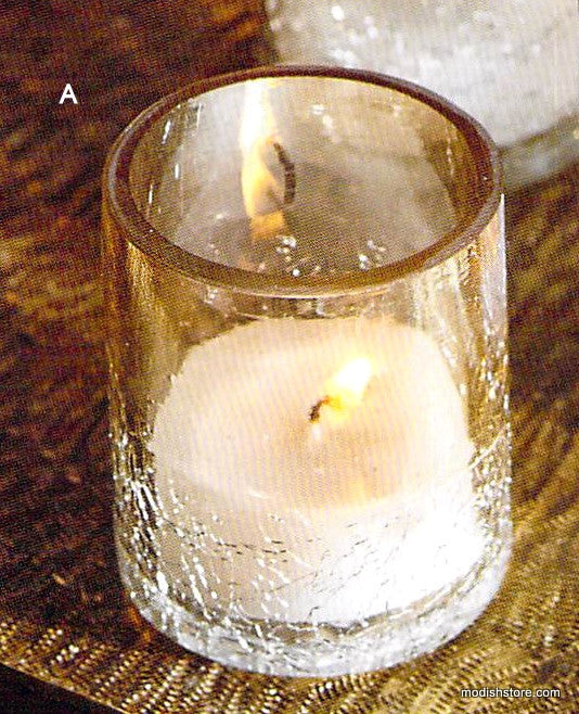 Roost Artisan Luster Glass Candle Holders