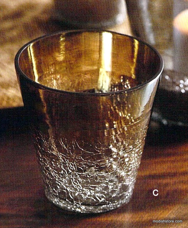 Roost Artisan Luster Glass Candle Holders