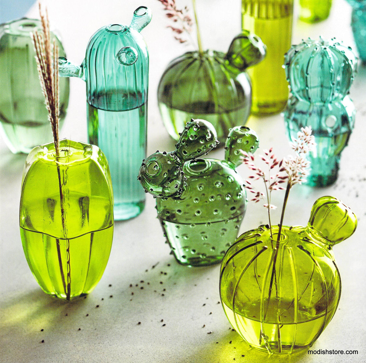 kaktus vase glas Quirky Cactus Hand-Blown Glass Vases