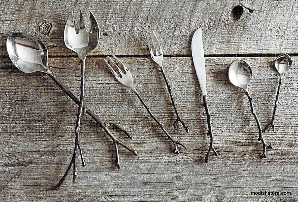 Roost Bronze Sapling Flatware & Servers