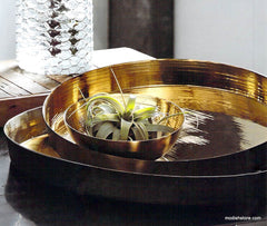 Rippled Brass Trays