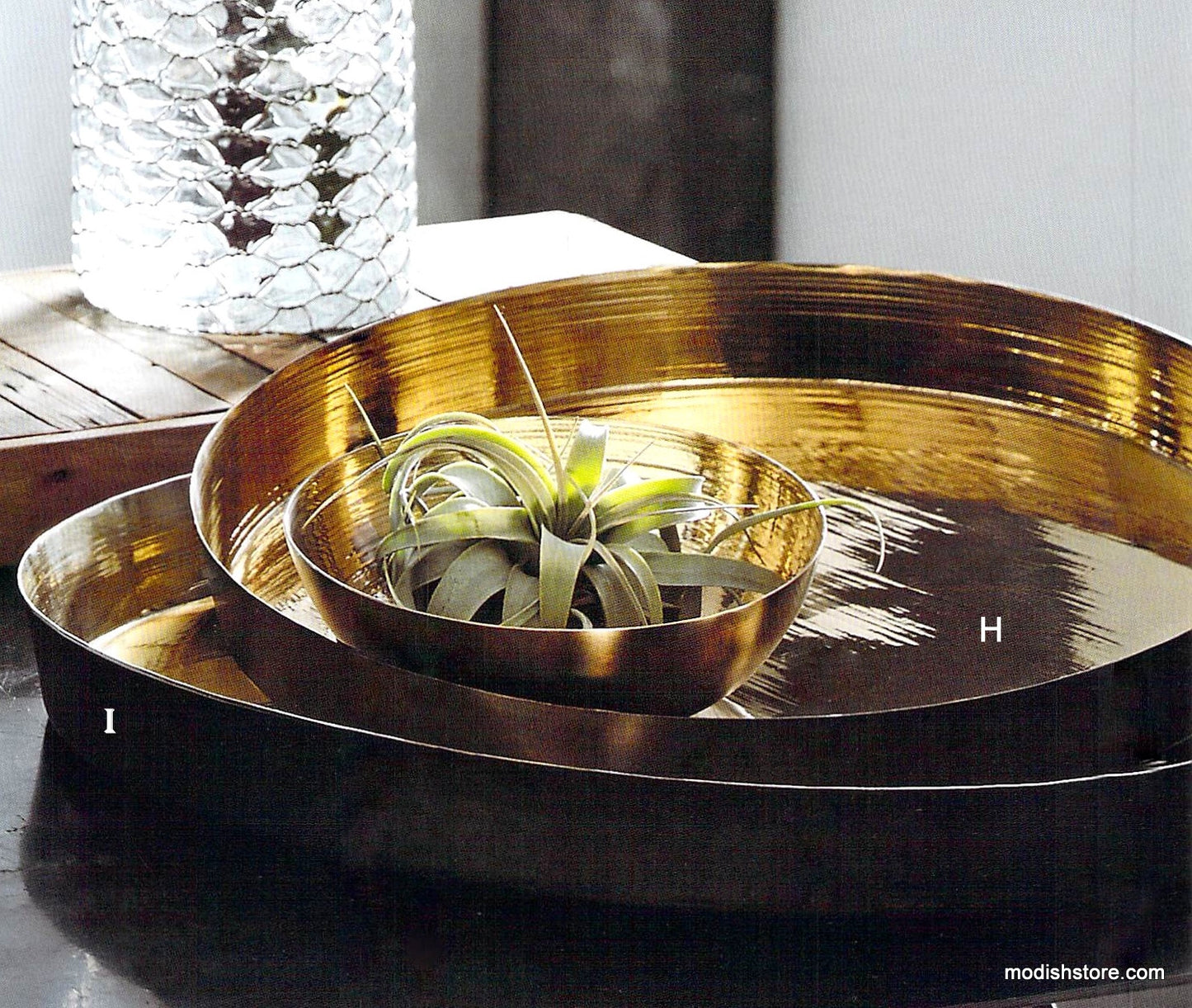 Roost Rippled Brass Trays