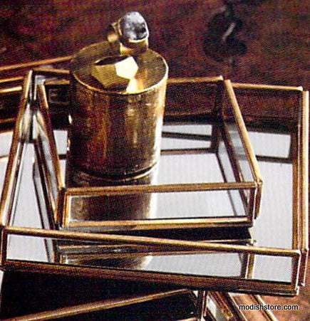 Roost Antiqued Brass Display Pillars