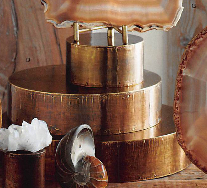 Roost Antiqued Brass Display Pillars & Disks