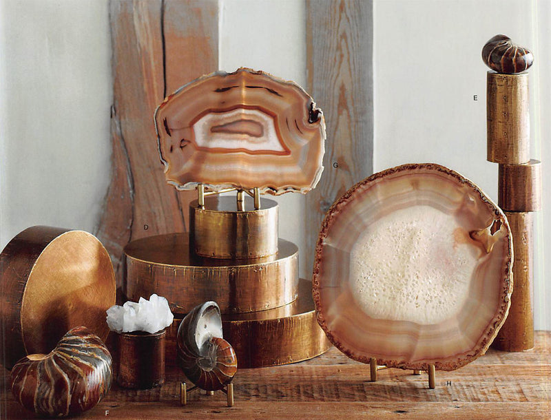 Roost Antiqued Brass Display Pillars & Disks