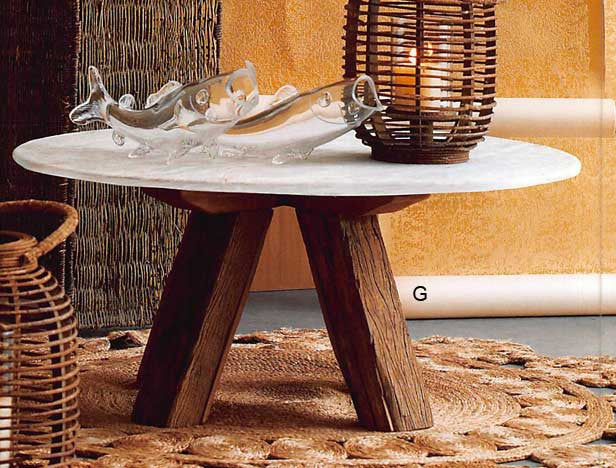 Roost Sandblasted Marble Tables