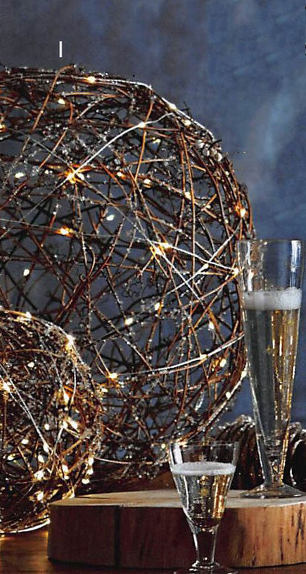 Roost Icy Willow Vine Lighted Stars & Spheres