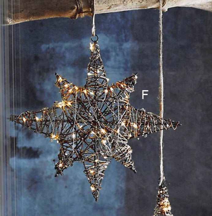 Roost Icy Willow Vine Lighted Stars & Spheres