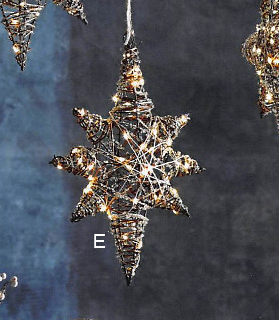 Roost Icy Willow Vine Lighted Stars & Spheres