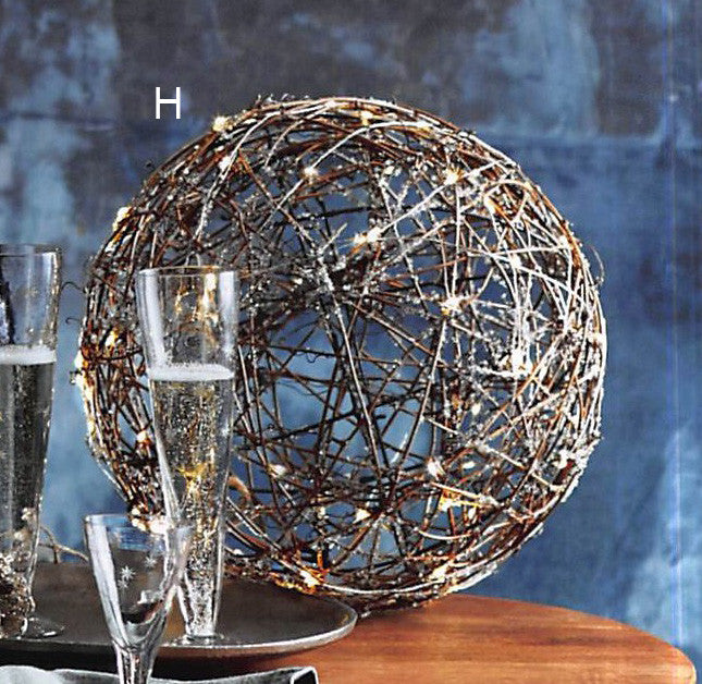 Roost Icy Willow Vine Lighted Stars & Spheres