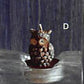 Roost Owl Pine Cone & Log Slice Candles