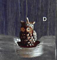 Roost Owl Pine Cone & Log Slice Candles