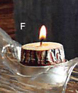 Roost Owl Pine Cone & Log Slice Candles