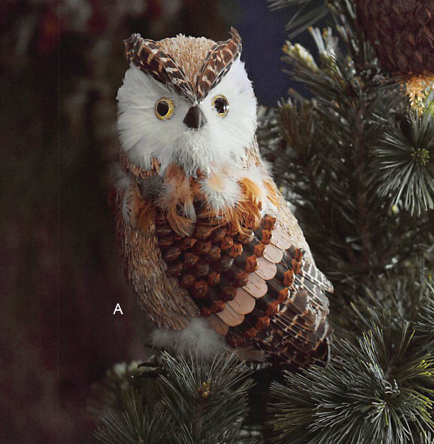 Roost Botanic Owl Tree Toppers - Set Of 3