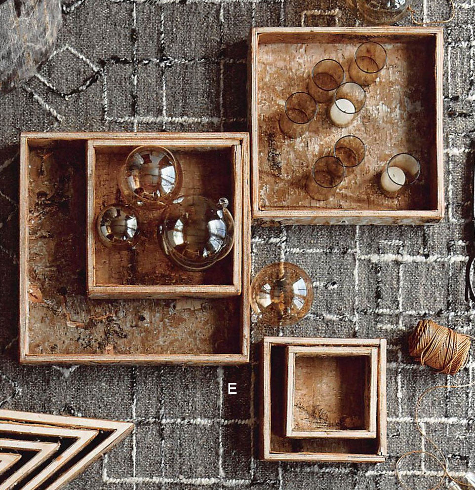 Roost Birch Shaped Trays - Square - Set Of 5