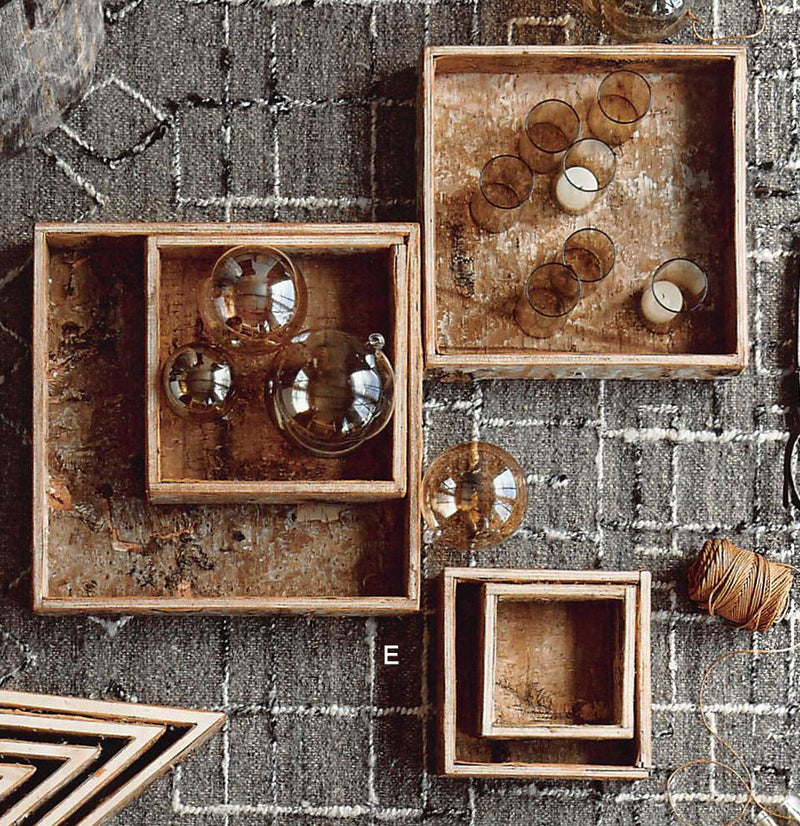 Roost Birch Shaped Trays - Square - Set Of 5