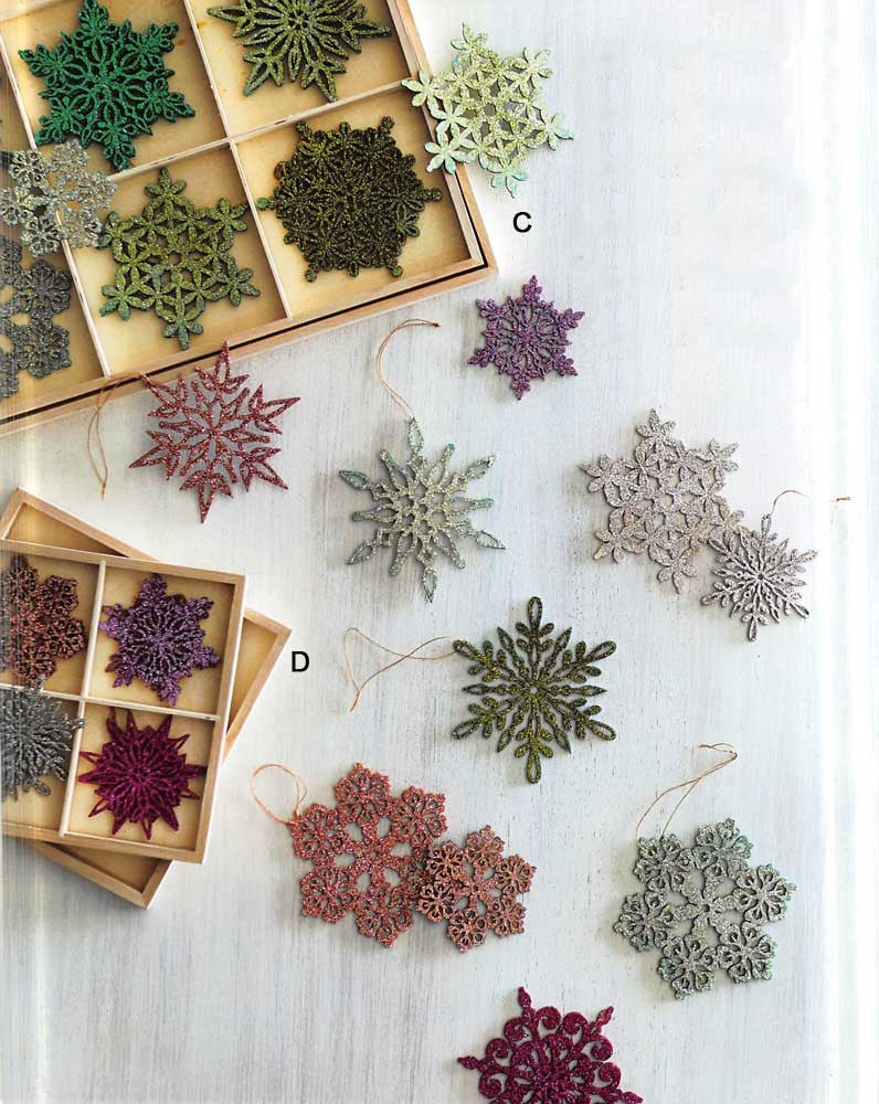 Roost Shimmering Snowflake Ornament Sets