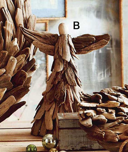 Roost Driftwood Standing Angel - Set Of 2