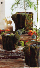 Felt Tree Trunk Cachepots - Set Of 3