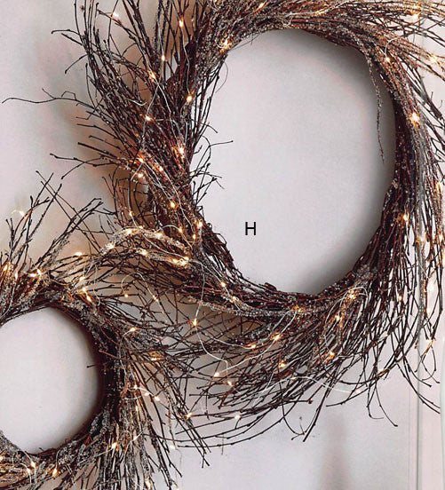 Roost Lighted Icy Wreaths & Branches