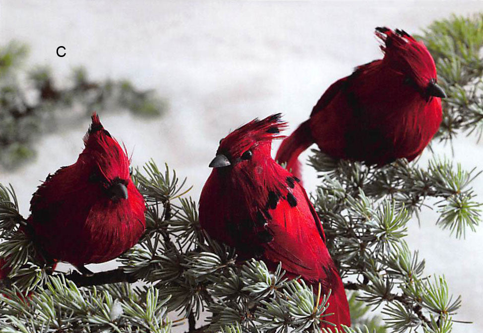 Roost Cardinal & Quail Ornaments