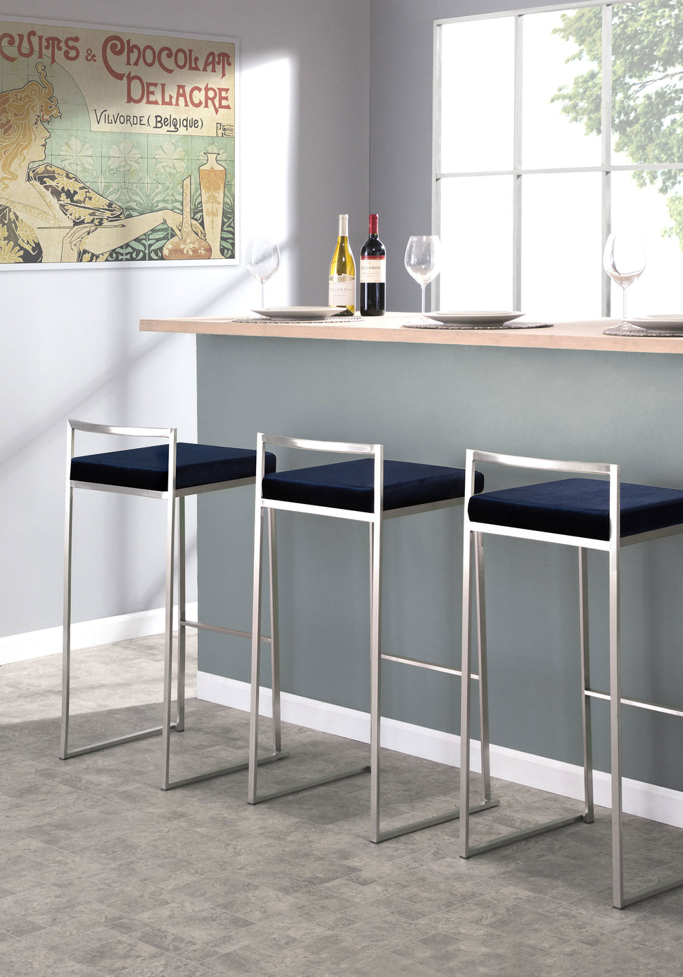 LumiSource Fuji Barstool - Set of 2-4