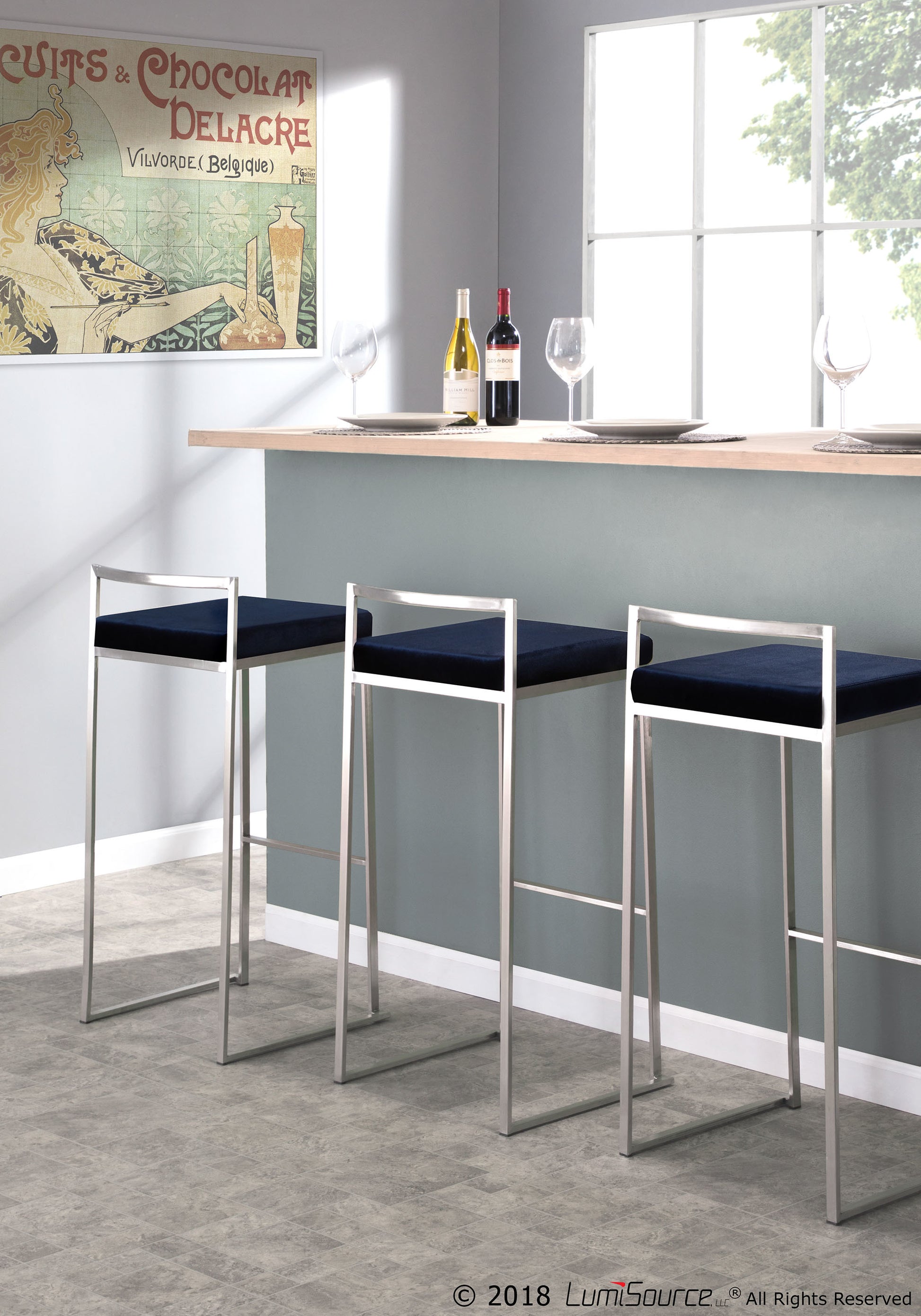 LumiSource Fuji Barstool - Set of 2-9