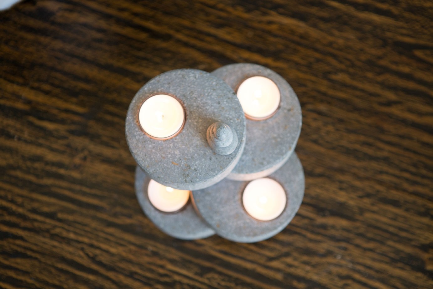 Garden Age Supply River Stone Swivel Candle Holder Set of 4 | Candle Holders | Modishstore-2