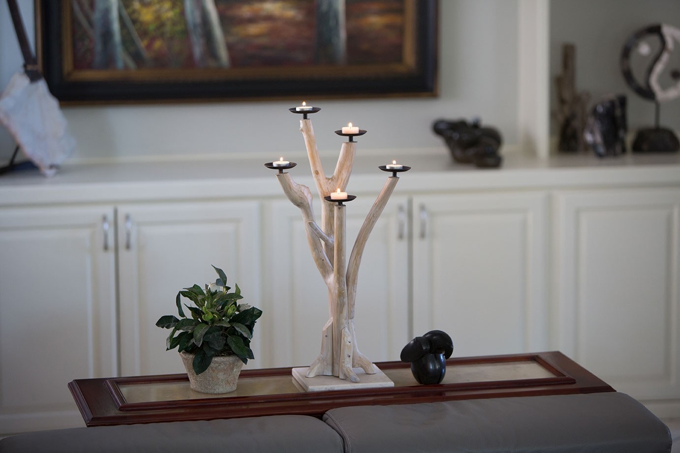 Garden Age Supply White Branch Candle Tree Set of 2 | Candle Holders | Modishstore-2