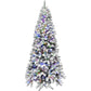 12-Ft. Flocked Alaskan Pine Christmas Tree with Multi-Color LED String Lighting By Fraser Hill Farm | Christmas Trees | Modishstore - 2
