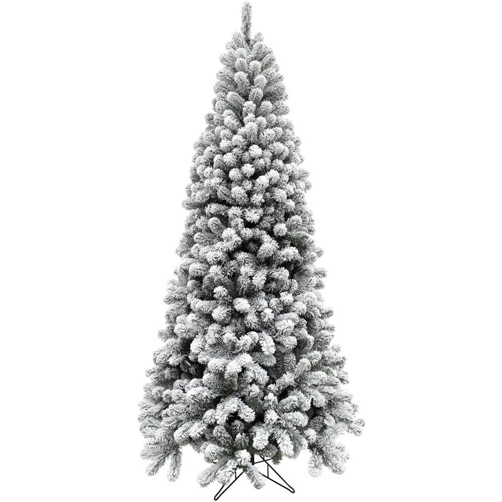 Fraser Hill Farm 7.5' Alaskan Flocked Christmas Tree - No Lights By Fraser Hill Farm | Christmas Trees | Modishstore - 2