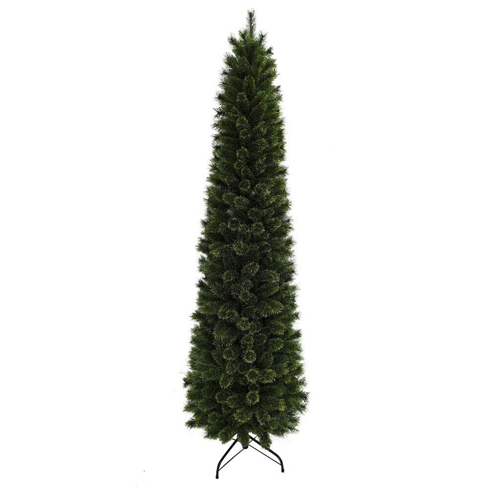Indoor or Outdoor 7-Ft. Slim Green Fiber Optic Prelit Christmas Tree with Festive LED Dancing Lights By Fraser Hill Farm | Christmas Trees | Modishstore - 2