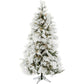 10-Ft. Snowy Pine Flocked Christmas Tree with Warm White LED Lighting and EZ Connect By Fraser Hill Farm | Christmas Trees | Modishstore - 2