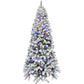 12-Ft. Flocked Alaskan Pine Christmas Tree with Multi-Color LED String Lighting By Fraser Hill Farm | Christmas Trees | Modishstore - 3