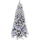 7.5-Ft. Flocked Silverton Fir Christmas Tree with Multi-Color LED String Lighting By Fraser Hill Farm | Christmas Trees | Modishstore - 3
