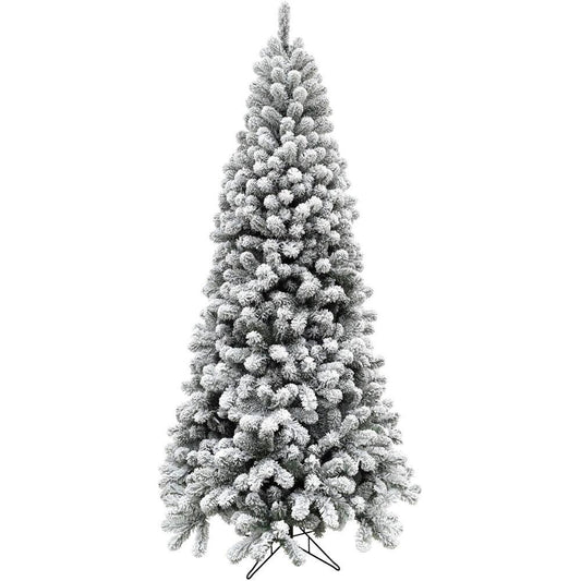 10-Ft. Flocked Alaskan Pine Christmas Tree By Fraser Hill Farm | Christmas Trees | Modishstore