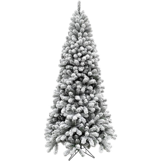 Fraser Hill Farm 7.5' Alaskan Flocked Christmas Tree - No Lights By Fraser Hill Farm | Christmas Trees | Modishstore