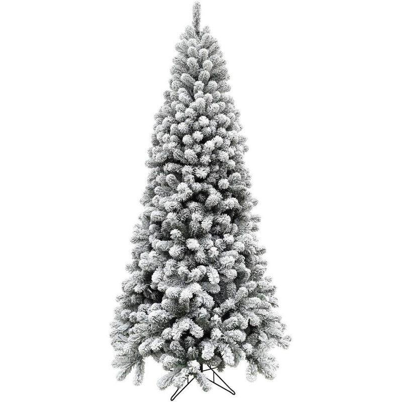 9-Ft. Flocked Alaskan Pine Christmas Tree By Fraser Hill Farm | Christmas Trees | Modishstore