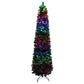 Indoor or Outdoor 7-Ft. Slim Green Fiber Optic Prelit Christmas Tree with Festive LED Dancing Lights By Fraser Hill Farm | Christmas Trees | Modishstore - 4
