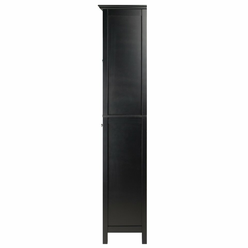 Burgundy Wine Cabinet 15-Bottle, Glass Door By Winsome Wood
